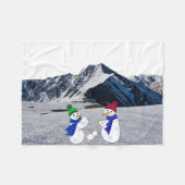 Schneemänner auf der Fleece Blanket (Vorderseite (Horizontal))