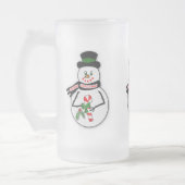 Schneemänner auf eisiger 16 Unze. Tasse (Links)