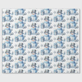 Schneemänner aus Silber Geschenkpapier (Flach)