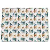 Schneemänner aus Whimsikfisch-Cartoon Große Geschenktüte (Vorderseite)