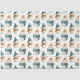 Schneemänner aus Whimsikfisch-Cartoon Seidenpapier