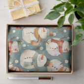 Schneemänner aus Whimsikfisch-Cartoon Seidenpapier (Geschenk)