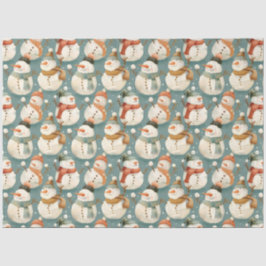 Schneemänner aus Whimsikfisch-Cartoon Seidenpapier
