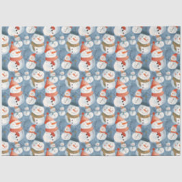 Schneemänner aus Whimsikfisch-Cartoon Seidenpapier