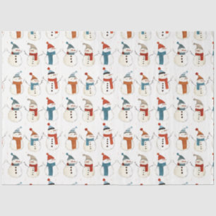 Schneemänner aus Whimsikfisch-Cartoon Seidenpapier