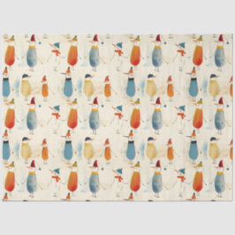 Schneemänner aus Whimsikfisch-Cartoon Seidenpapier