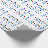 Schneemänner beim Jonglieren Geschenkpapier (Ecke)