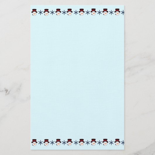 Schneemänner Briefpapier (Vorderseite)