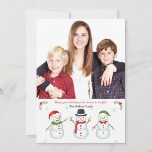 Schneemänner Drei Feiertags-Postkarte Feiertagskarte