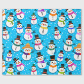 Schneemänner Geschenkpapier (Flach)
