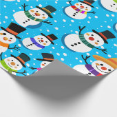 Schneemänner Geschenkpapier (Ecke)