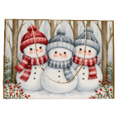 Schneemänner Große Geschenktüte (Rückseite)