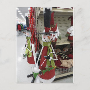 Schneemänner im Wachdienst Postkarte