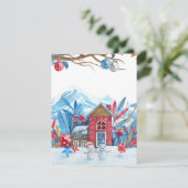 Schneemänner im Winterwunderland Feiertagskarte (Stehend Vorderseite)