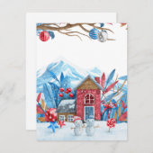 Schneemänner im Winterwunderland Feiertagskarte (Vorne/Hinten)