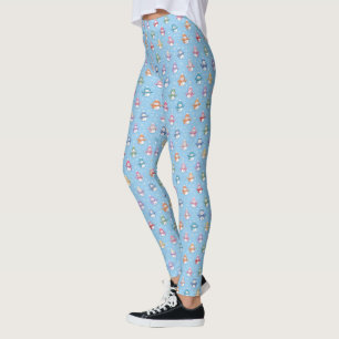 Schneemänner in Schneeflocken Leggings