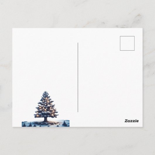 Schneemänner jubeln und toasteln Weihnachten Postkarte (Rückseite)