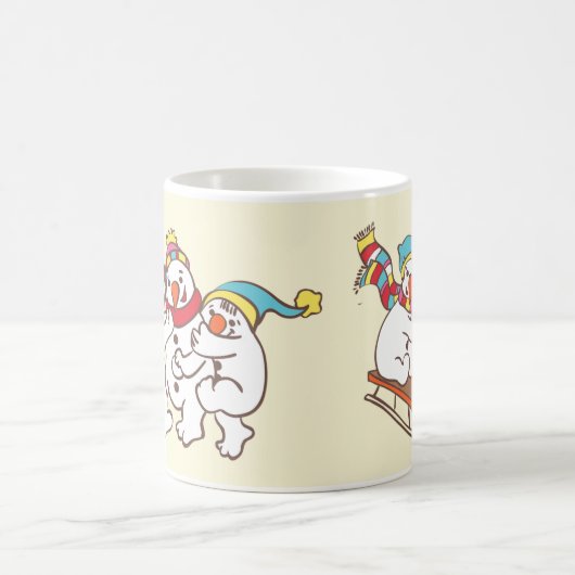 Schneemänner Kaffeetasse (Mittel)