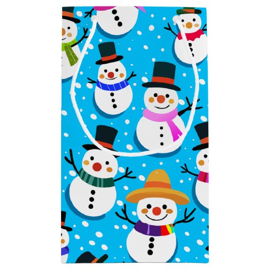 Schneemänner Kleine Geschenktüte (Rückseite)