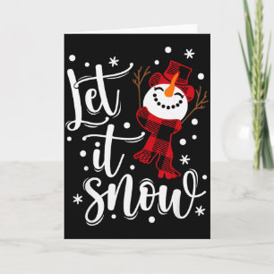 Schneemänner Lass es schneien Weihnachten Lustige  Karte