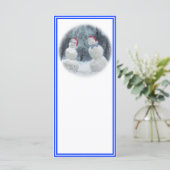 Schneemänner mit Brillen & Weihnachtsmannmützen (Stehend Vorderseite)