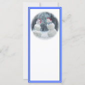 Schneemänner mit Brillen & Weihnachtsmannmützen (Vorderseite)