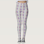 Schneemänner mit Candy Canes Leggings (Vorderseite)