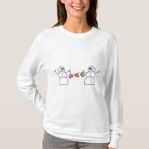 Schneemänner mit T - Shirt und Geschenken von Mitt