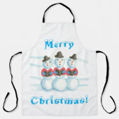 Schneemänner mitbringen, frohe Weihnachten, Schürz Schürze (Vorderseite)