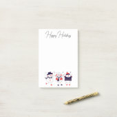 Schneemänner Post-it Klebezettel (Auf Schreibtisch)