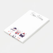 Schneemänner Post-it Klebezettel (angewinkelt)