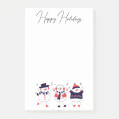 Schneemänner Post-it Klebezettel (Vorderseite)