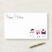 Schneemänner Post-it Klebezettel (Auf Schreibtisch)