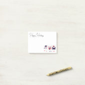 Schneemänner Post-it Klebezettel (Auf Schreibtisch)