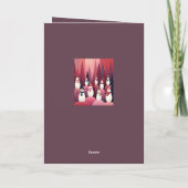 Schneemänner Rosa Thema Design Kit Kitschige Weihn Karte (Rückseite)