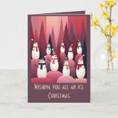 Schneemänner Rosa Thema Design Kit Kitschige Weihn Karte (Gelbe Blume)