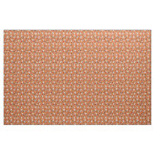 Schneemänner & Schneeflocken auf dunklem Orange Stoff (Yard (91,4 cm))