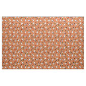 Schneemänner & Schneeflocken auf dunklem Orange Stoff (Fat Quarter (45,7 x 55,9 cm))