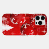 Schneemänner & Schneeflocken Nahtloses Muster iPhone Hülle (Rückseite (Horizontal))