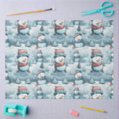 Schneemänner, Schneeflocken & Weihnachtsbaumen Wei Seidenpapier (Basteln)