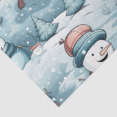 Schneemänner, Schneeflocken & Weihnachtsbaumen Wei Seidenpapier (Ausschnitt)