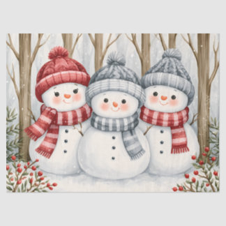 Schneemänner Seidenpapier