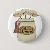 Schneemänner Snowheads Button (Vorderseite)