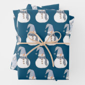 Schneemänner, Strumpf und Ugly Sweater Christmas Geschenkpapier Set (Beispiel)