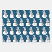 Schneemänner, Strumpf und Ugly Sweater Christmas Geschenkpapier Set (Vorderseite)