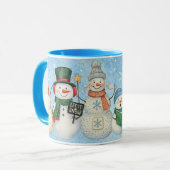 Schneemänner Tasse (Vorderseite Links)