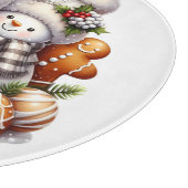 Schneemänner und Lebkuchen Schneidebrett (Ecke)