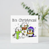 Schneemänner und Pinguine Weihnachten (Stehend Vorderseite)