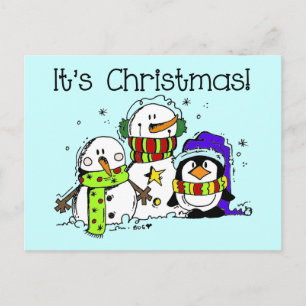 Schneemänner und Pinguine Weihnachten
