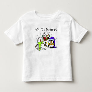 Schneemänner und Pinguine Weihnachten Kleinkind T-shirt
